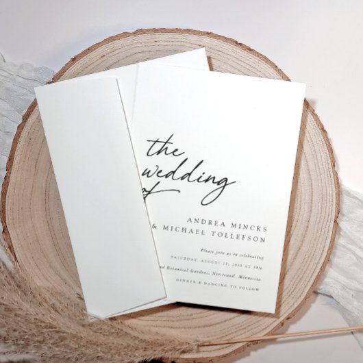 Moderne Handschrift Elegant in einer Hochzeit Einladung