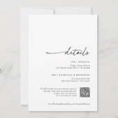 Moderne Handschrift Elegant in einer Hochzeit Einladung (Rückseite)