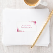 Moderne Handschrift Elegante Aquarellfarben Rose B Adressaufkleber (Insitu)