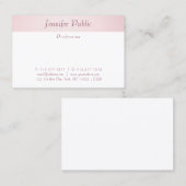 Moderne Handschrift Elegante Rose Gold Trendy Einf Visitenkarte (Vorne/Hinten)