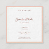 Moderne Handschrift Elegante Vorlage Premium Dick Quadratische Visitenkarte (Rückseite)