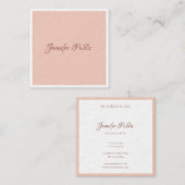 Moderne Handschrift Elegante Vorlage Premium Dick Quadratische Visitenkarte (Vorne/Hinten)