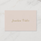 Moderne Handschrift Elegantes Minimalistisches Tem Visitenkarte (Vorderseite)