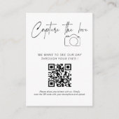 Moderne Handschrift erfassen den QR-Code der Liebe Begleitkarte (Vorderseite)