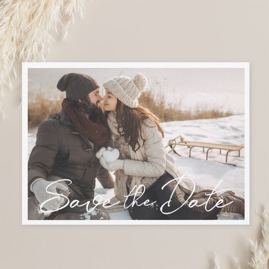 Moderne Handschrift-Foto-Hochzeitssave-the-Date-Ka Save The Date