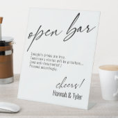 Moderne Handschrift Funny Open Bar Sockelschild (In Situ)