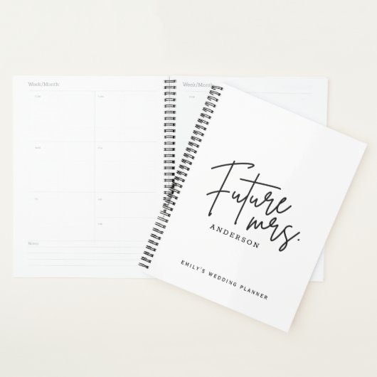 Moderne Handschrift Future Mrs. Hochzeit Planer (Anzeige)