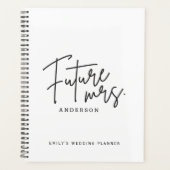 Moderne Handschrift Future Mrs. Hochzeit Planer (Vorderseite)