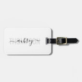 Moderne Handschrift Kalligrafie Name Einfach Gepäckanhänger (Vorderseite horizontal)