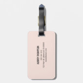 Moderne Handschrift Kalligrafie Name Einfach Gepäckanhänger (Rückseite vertikal)