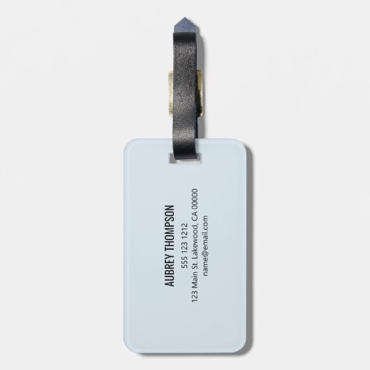 Moderne Handschrift Kalligrafie Name Einfach Gepäckanhänger (Rückseite vertikal)