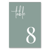 Moderne Handschrift + Klassischer Serif Tischnummer (Rückseite)