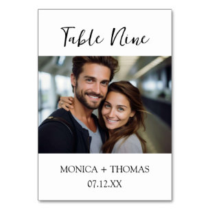 Moderne Handschrift + klassisches Serif-Bild  Tischnummer