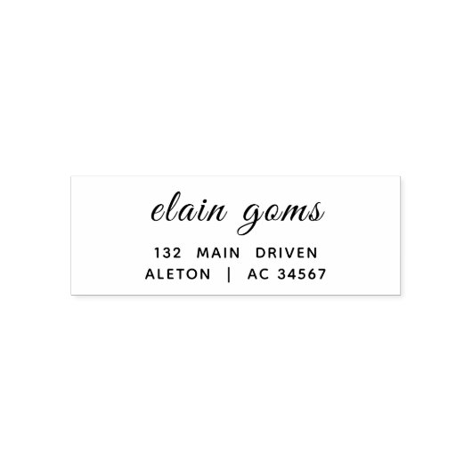 Moderne Handschrift | Minimalistisches Personalisi Permastempel (Design)