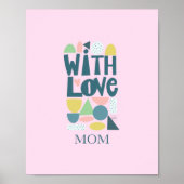 Moderne Handschrift mit Liebe Pastel Poster (Vorne)