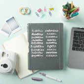 Moderne Handschrift Name (18 Stile) - Schwarz Aufkleber (iPad Hülle)