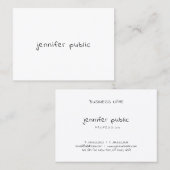 Moderne Handschrift Name Einfache Vorlage Visitenkarte (Vorne/Hinten)