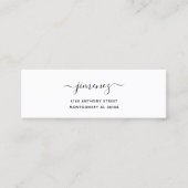 Moderne Handschrift Name & Rücksendeadresse 08c. Mini Visitenkarte (Vorderseite)