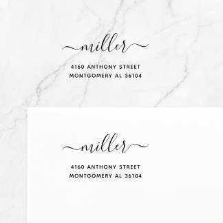 Moderne Handschrift Name & Rücksendeadresse 08d. Permastempel