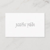 Moderne Handschrift Name Text Template Chic Visitenkarte (Vorderseite)