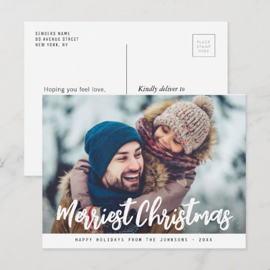 Moderne Handschrift Postkarte (Vorne/Hinten)