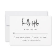 Moderne Handschrift Schwarz-weiße Hochzeit