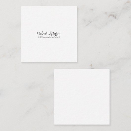 Moderne Handschrift Trendly Simple Black & White Begleitkarte (Vorne/Hinten)