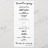 Moderne Handschrift Typografie Simple White Programm (Rückseite)