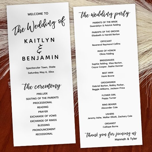 Moderne Handschrift Typografie Simple White Programm