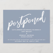 Moderne Handschrift verzögert Hochzeit Dusty Blue