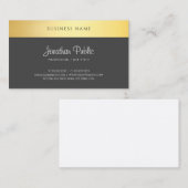 Moderne Handschrift Vorlage elegant Schwarz und Go Visitenkarte (Vorne/Hinten)