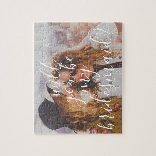 Moderne Handschrift wird meine Bridesmaid sein Puzzle (Vertikal)