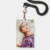 moderne Handschrift zwei Fotos Abschluss Ausweis (Back with Lanyard)