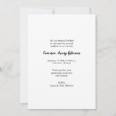 Moderne Handschriften Einführung Baby Custom Foto Dankeskarte (Rückseite)