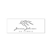 Moderne Handschriftenlavender Custom Ex Libris Boo Gummistempel (Prägung)