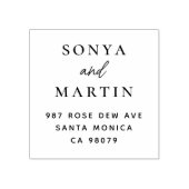 Moderne Handschriftenpaare benennen Rücksendeadres Gummistempel (Prägung)