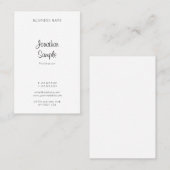 Moderne Handskript-Namen-Text-Schablone einfach Visitenkarte (Vorne/Hinten)