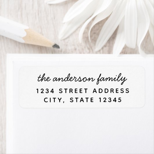 Moderne Handskriptfamilie Rücksendeadresse (Insitu)