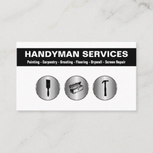 Moderne Handwerker einfache Visitenkarten Visitenkarte