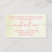 Moderne Handwerkskarte Confetti Kunsthandwerk Scra Visitenkarte (Rückseite)