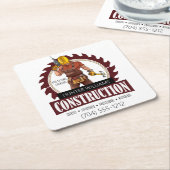 Moderne Handyman Baureparatur Werbeaktion Rechteckiger Pappuntersetzer (angewinkelt)