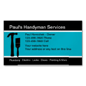 Moderne Handyman-Magnetkarten Magnetische Visitenkarte (Vorderseite)
