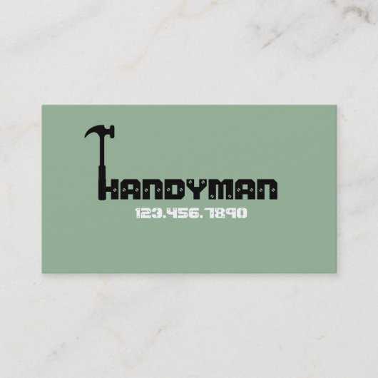 Moderne Handyman Maintenance Business Card Visitenkarte (Vorderseite)