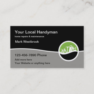 Moderne Handyman Tools Theme Business Cards Visitenkarte