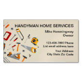 Moderne Handyman-Visitenkartenmagnete Magnetische Visitenkarte (Vorderseite)