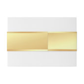 Moderne Handyname Text Gold Look Template Einladungsbanderole (Rückseitenbeispiel)