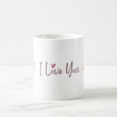 Moderne Hangul I Love You Kunst Kaffeetasse (Mittel)