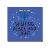 Moderne Hanukka Menorah 5,25" Magnetkarte