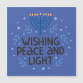 Moderne Hanukka Menorah 5,25" Magnetkarte (Vorderseite)