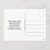 Moderne HANUKKAH Christlich messianisch Feiertagspostkarte (Rückseite)